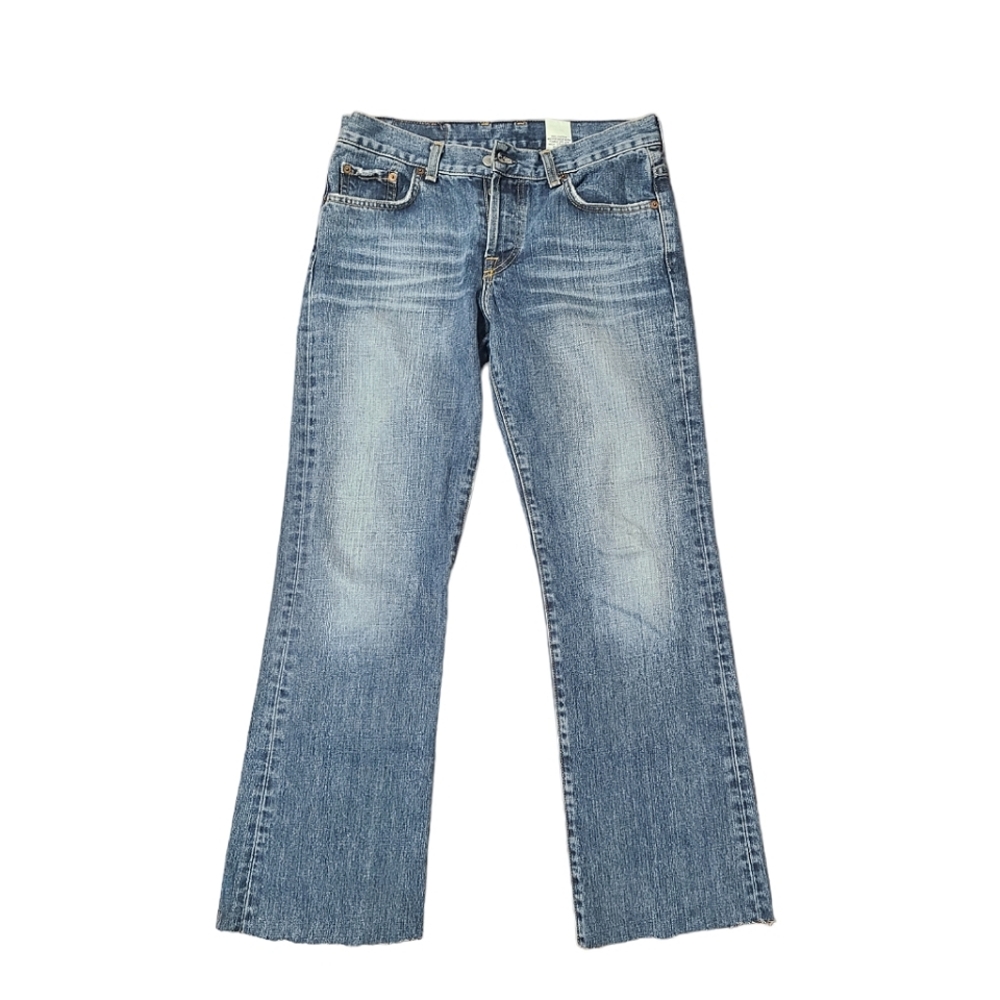 Lucky Brand Dungarees Bootcut Flare Raw Hem Jeans Size 4 / 27